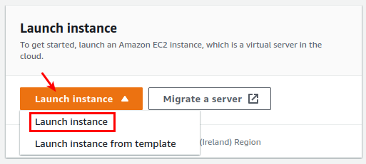 Launch instance
