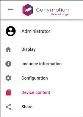 Device content UI