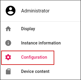Configuration screenshot